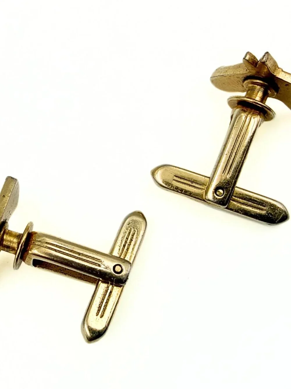 Hickok USA Gold Plated Figural Horse Head Equestrian Motif Cufflinks